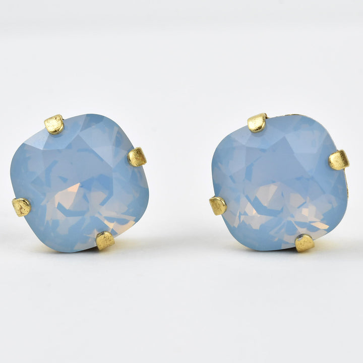 Classic Crystal Studs in Gold Plate - Goldmakers Fine Jewelry