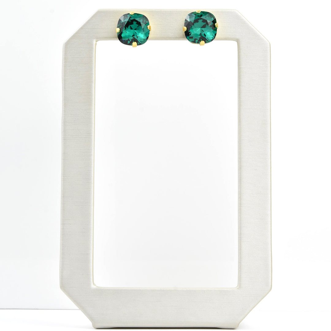 Classic Crystal Studs in Gold Plate - Goldmakers Fine Jewelry