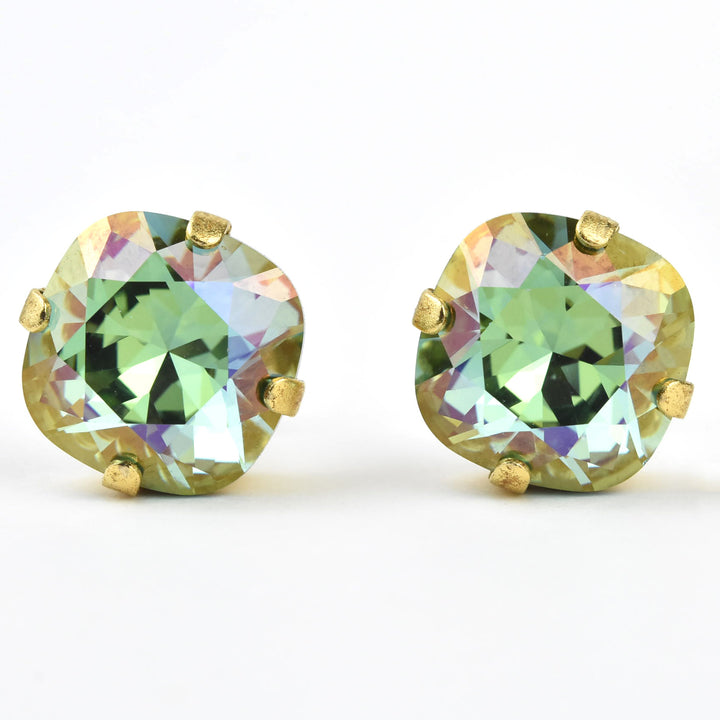 Classic Crystal Studs in Gold Plate - Goldmakers Fine Jewelry