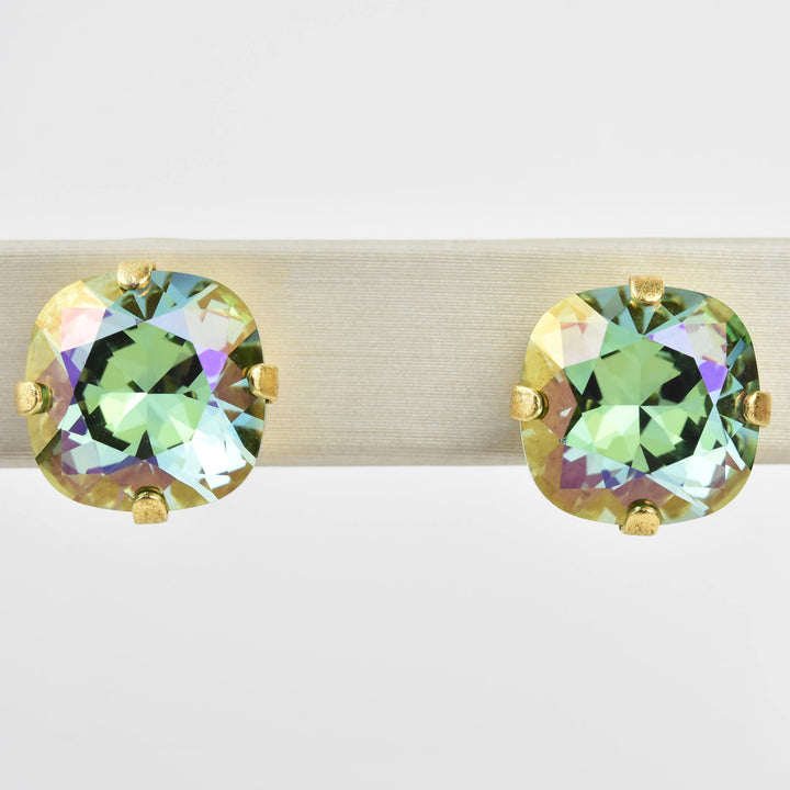 Classic Crystal Studs in Gold Plate - Goldmakers Fine Jewelry