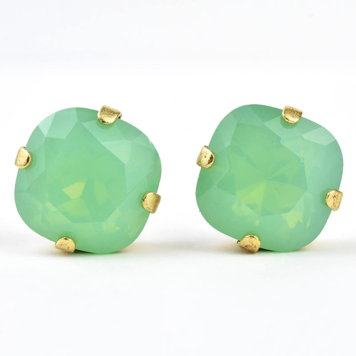 Classic Crystal Studs in Gold Plate - Goldmakers Fine Jewelry