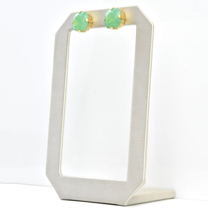 Classic Crystal Studs in Gold Plate - Goldmakers Fine Jewelry