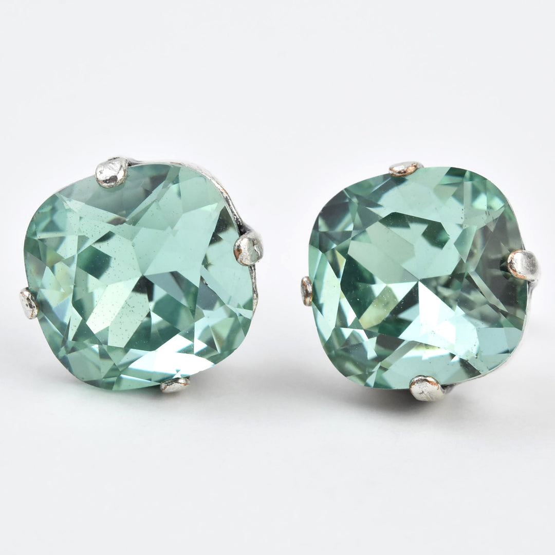 Classic Crystal Studs in Silver Plate - Goldmakers Fine Jewelry