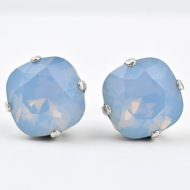 Classic Crystal Studs in Silver Plate - Goldmakers Fine Jewelry