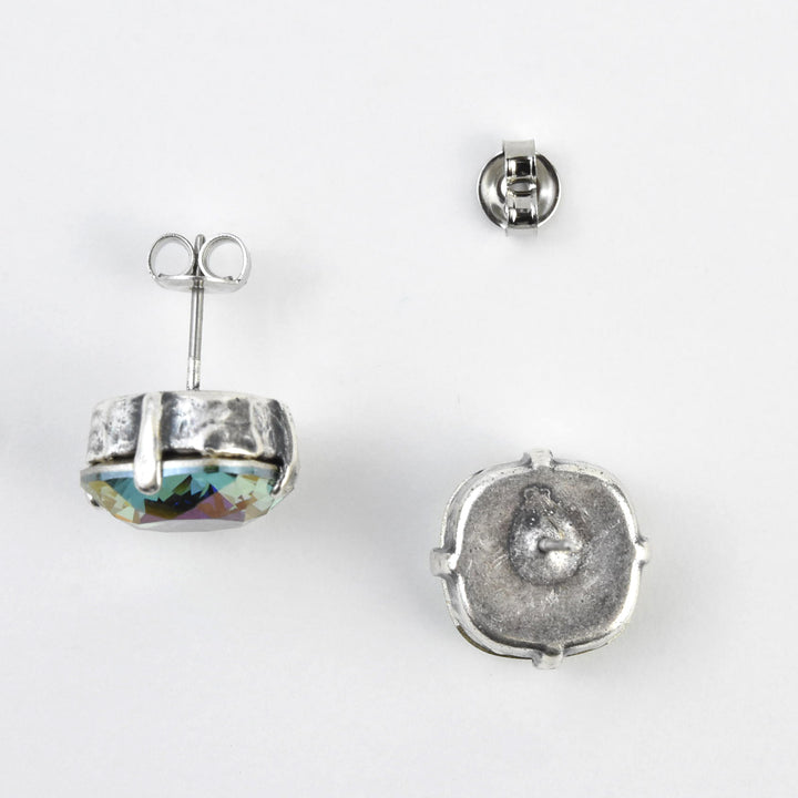 Classic Crystal Studs in Silver Plate - Goldmakers Fine Jewelry