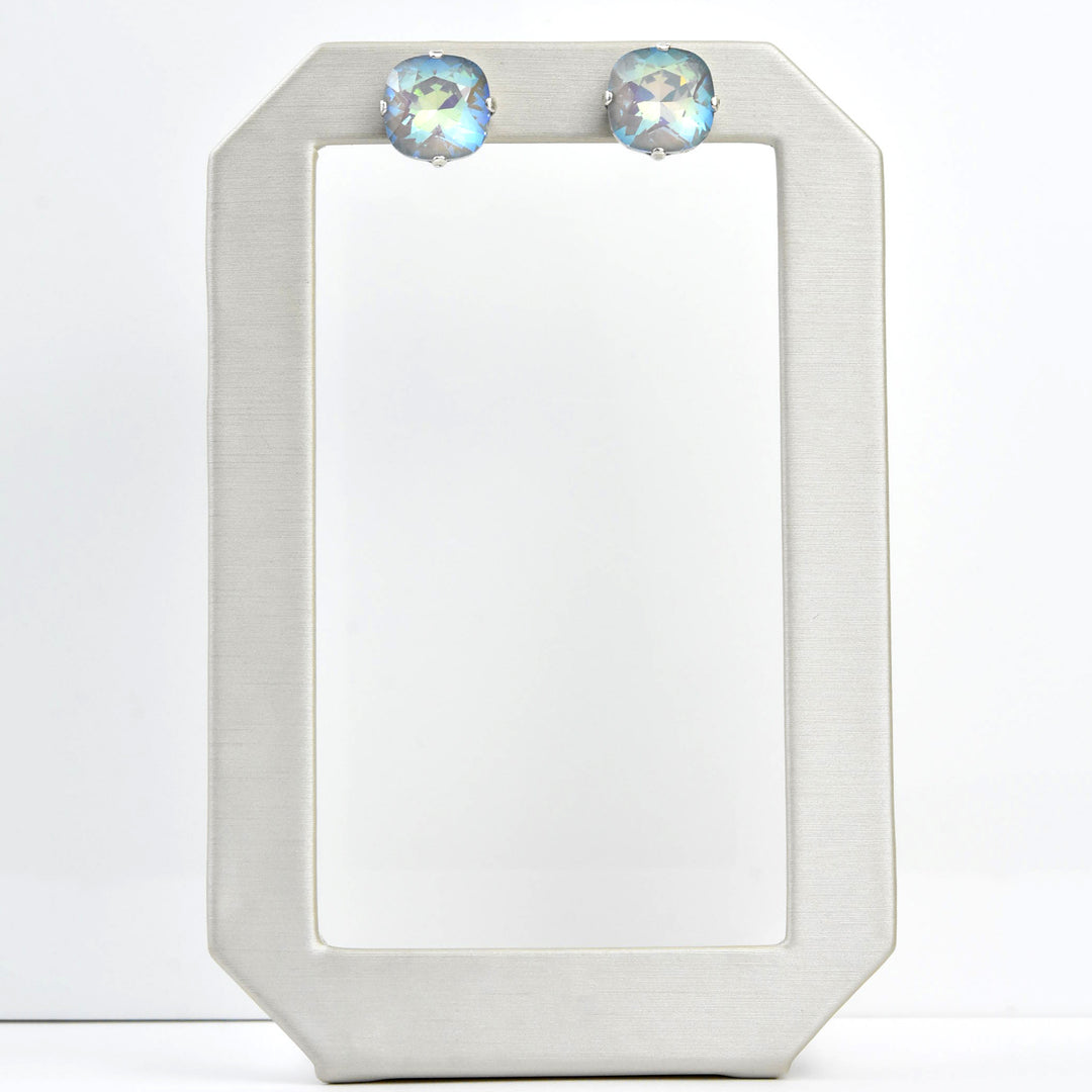 Classic Crystal Studs in Silver Plate - Goldmakers Fine Jewelry