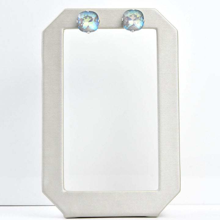 Classic Crystal Studs in Silver Plate - Goldmakers Fine Jewelry