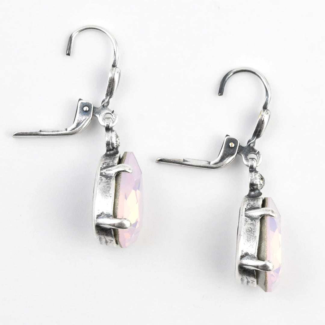 Crystal Teardrop Earrings in Silver Plate - Goldmakers Fine Jewelry