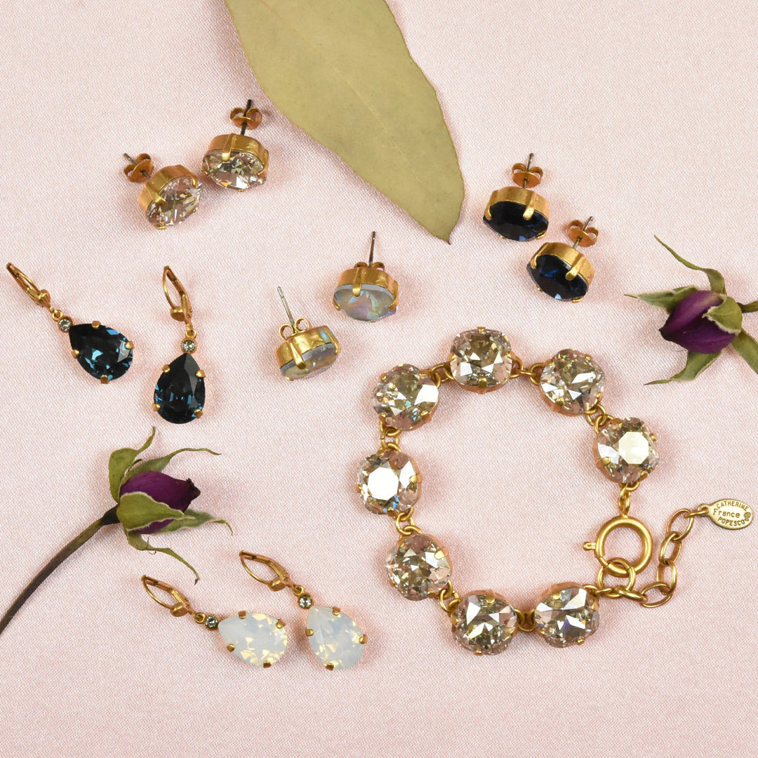 Oversize Crystal Bracelet in Gold - Goldmakers Fine Jewelry