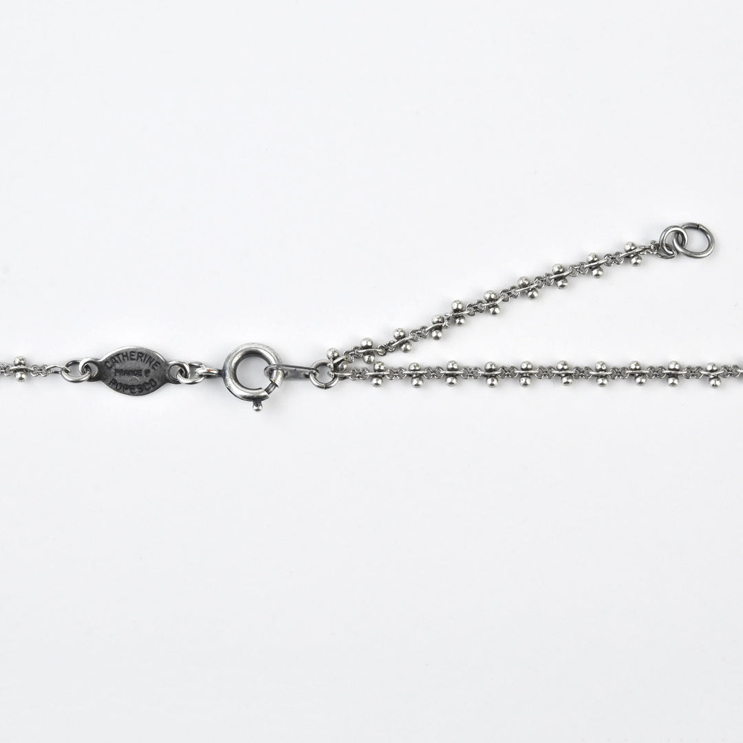 Crystal Halo Bee Necklace Silver Plate - Goldmakers Fine Jewelry