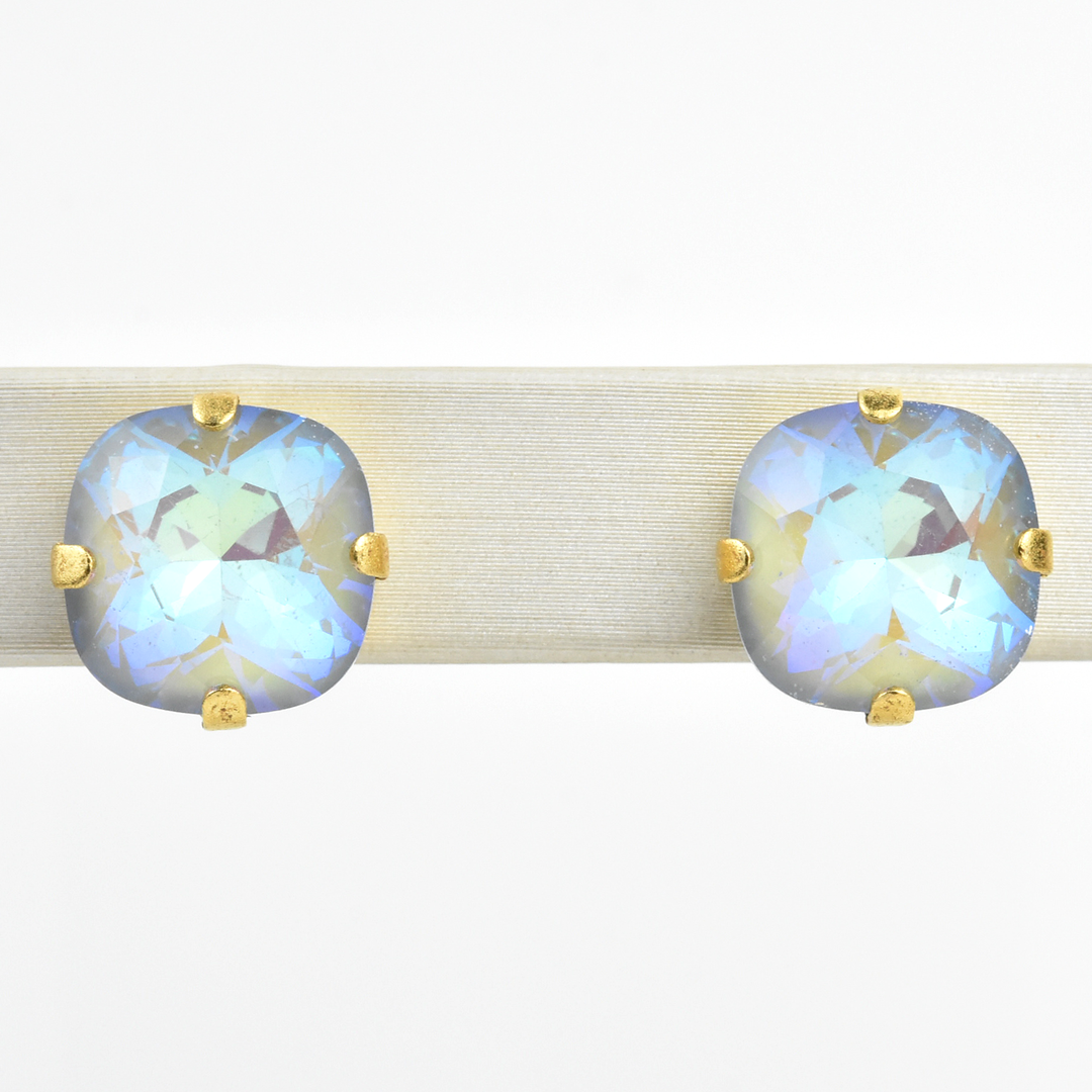 Crystal Studs in Gold - Goldmakers Fine Jewelry