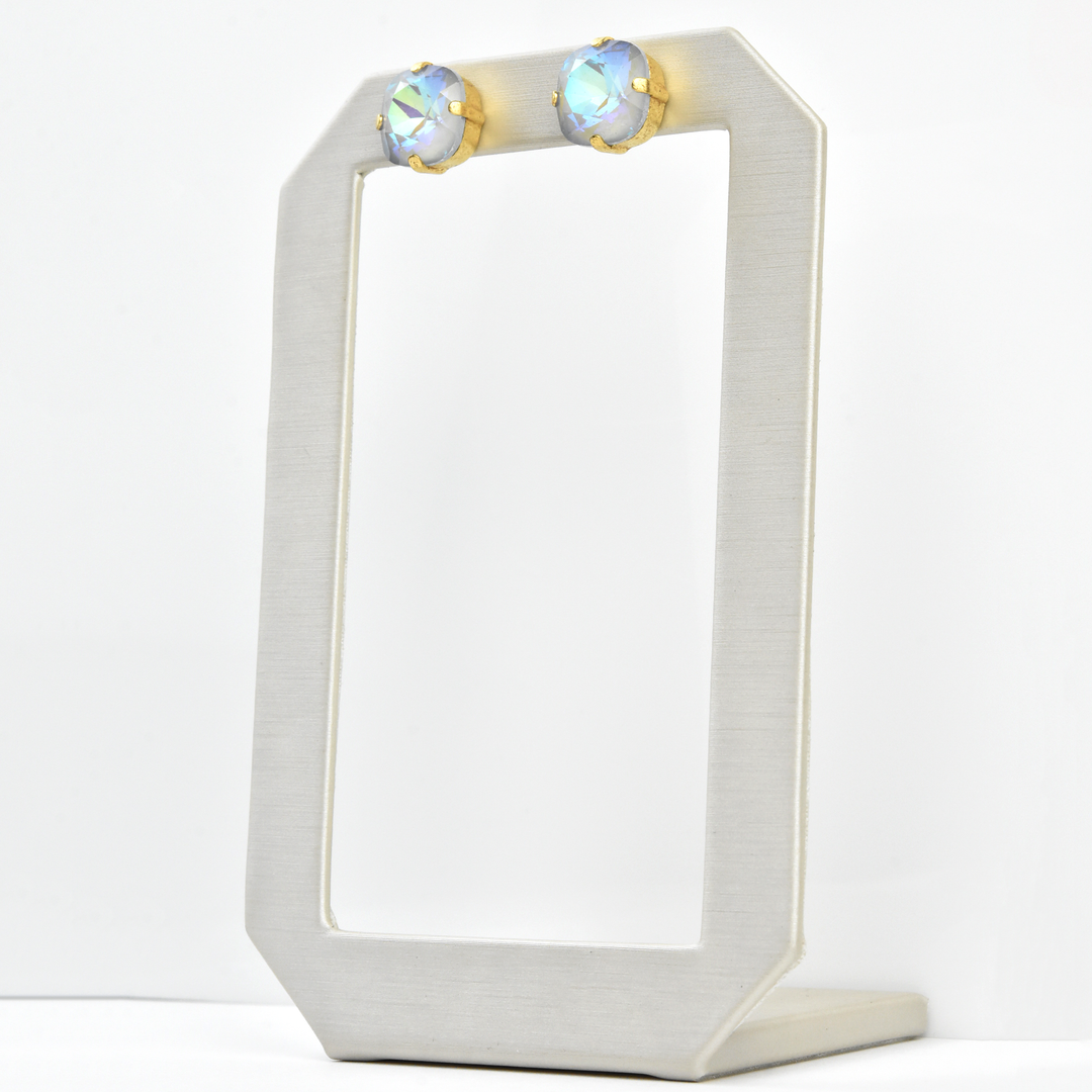 Crystal Studs in Gold - Goldmakers Fine Jewelry