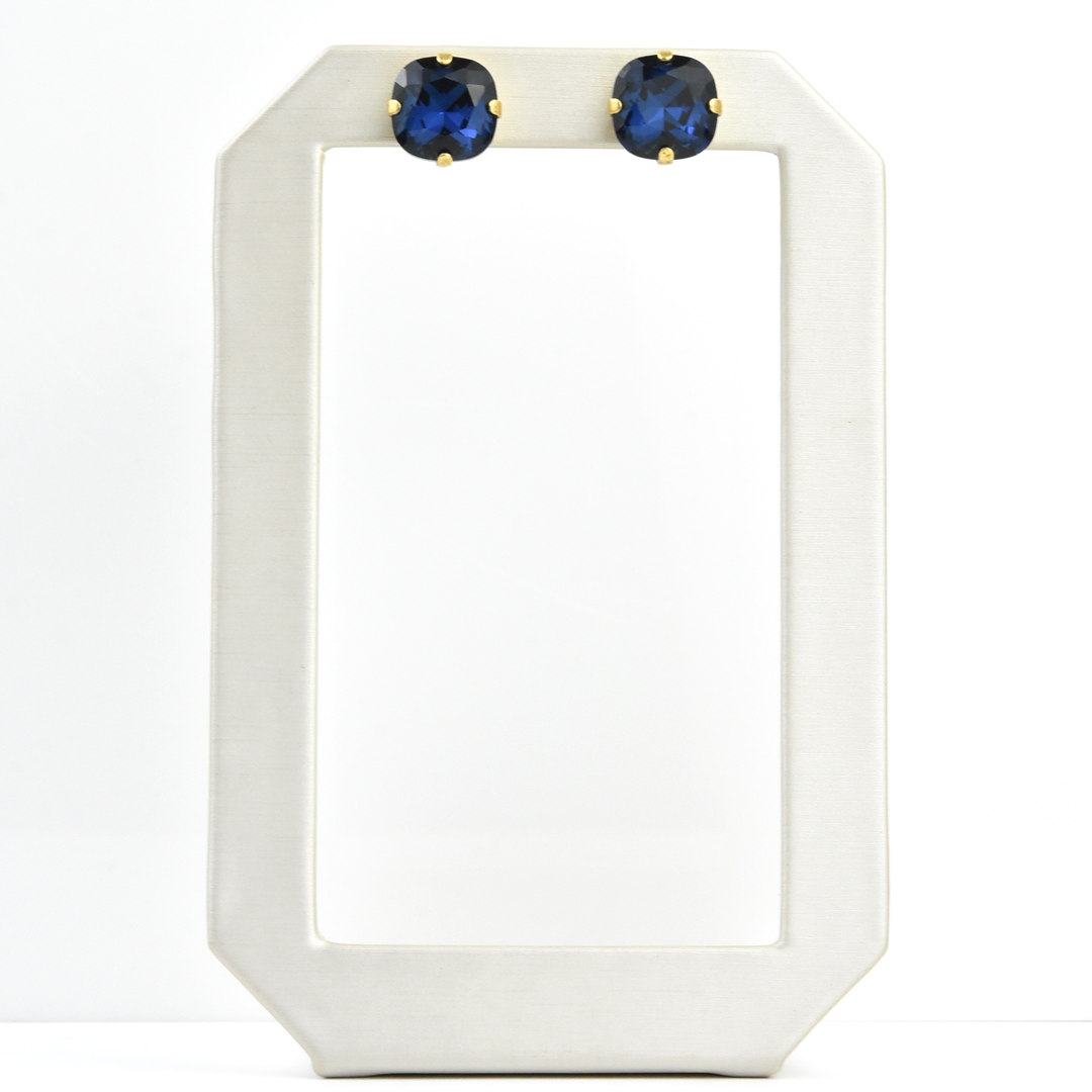 Crystal Studs in Gold - Goldmakers Fine Jewelry