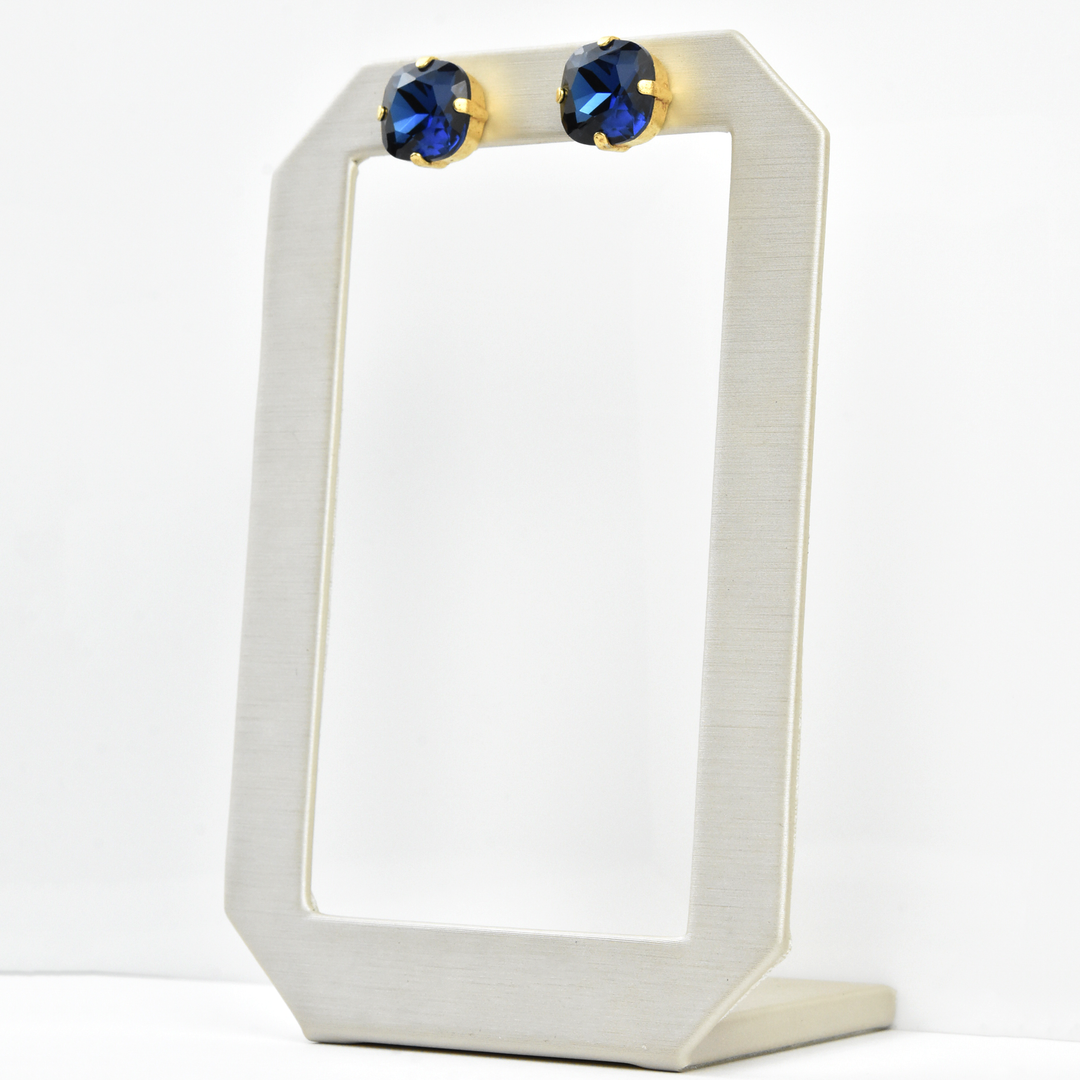 Crystal Studs in Gold - Goldmakers Fine Jewelry