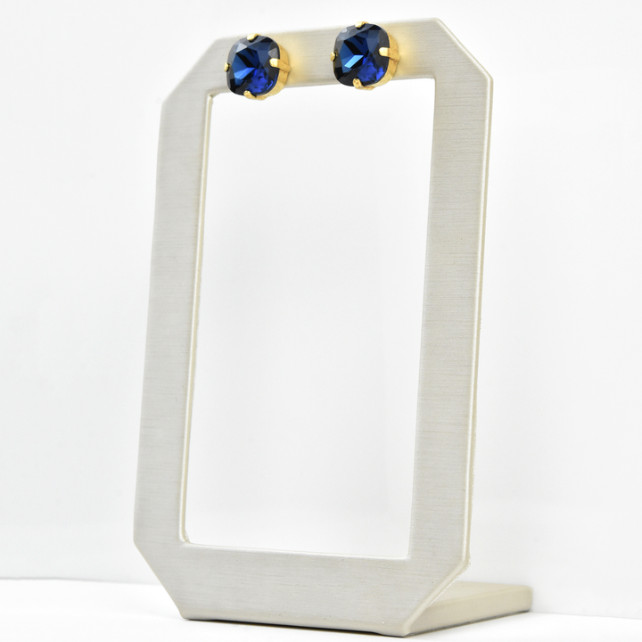 Crystal Studs in Gold - Goldmakers Fine Jewelry