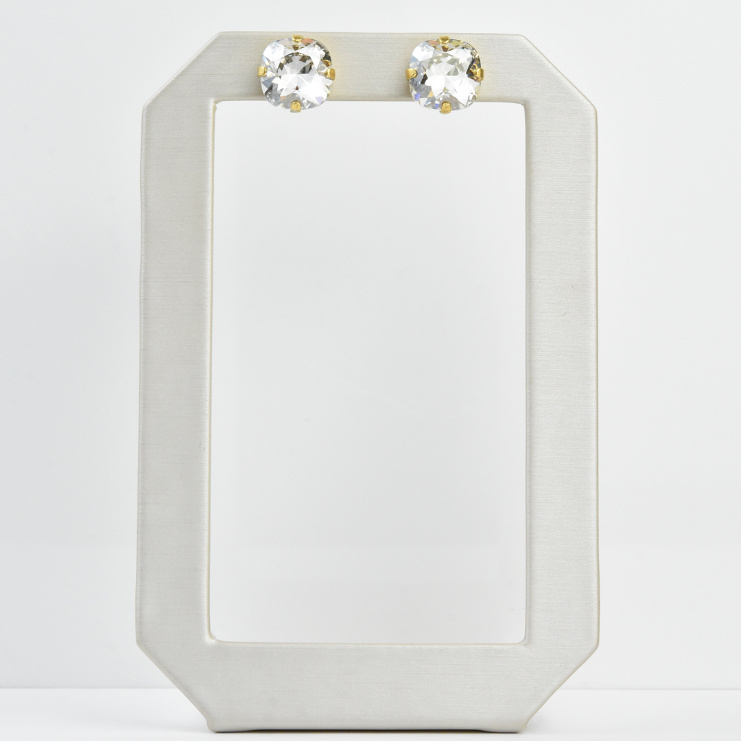 Crystal Studs in Gold - Goldmakers Fine Jewelry