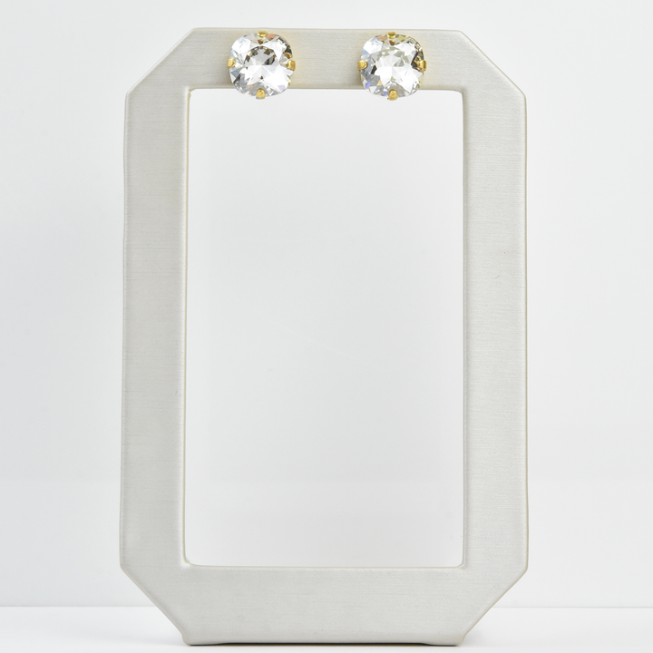 Crystal Studs in Gold - Goldmakers Fine Jewelry
