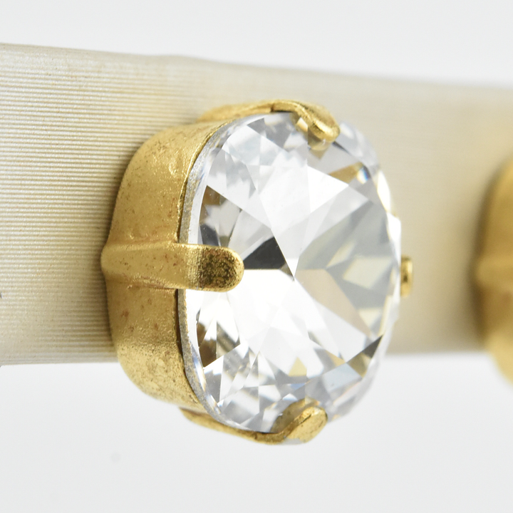 Crystal Studs in Gold - Goldmakers Fine Jewelry