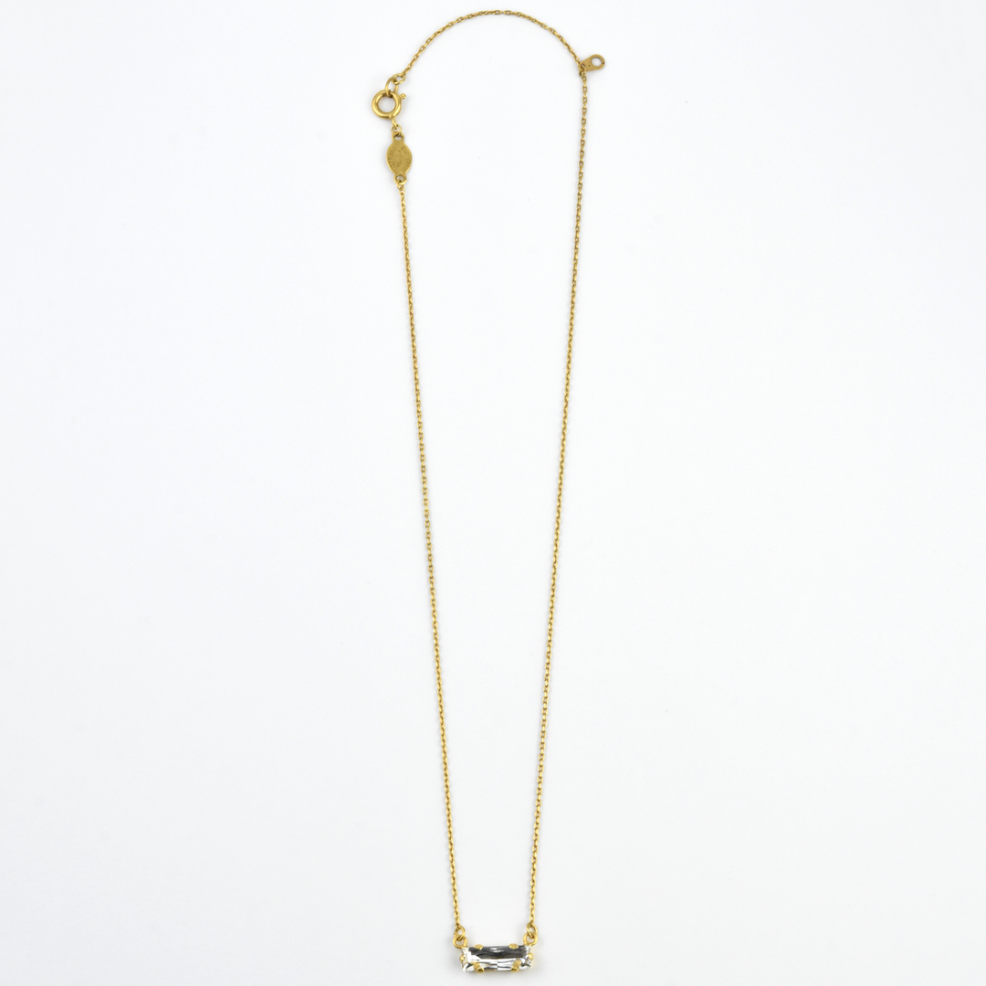 East West Crystal Necklace - Goldmakers Fine Jewelry