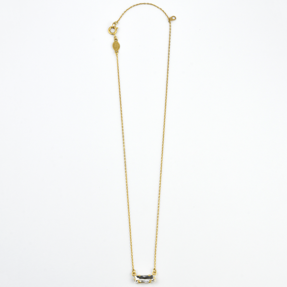 East West Crystal Necklace - Goldmakers Fine Jewelry