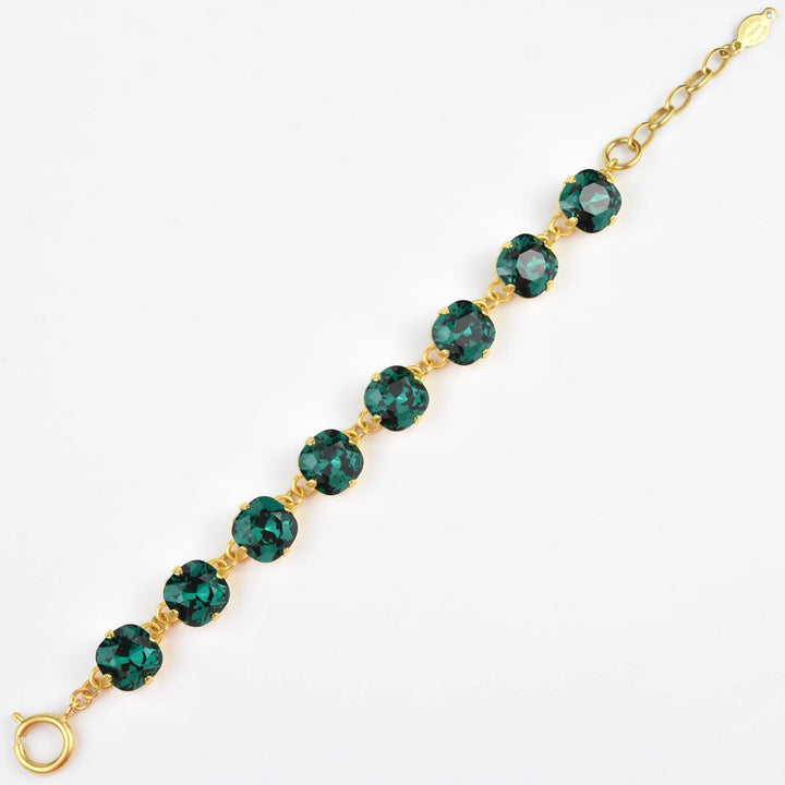 Oversize Crystal Bracelet in Gold Plate - Goldmakers Fine Jewelry