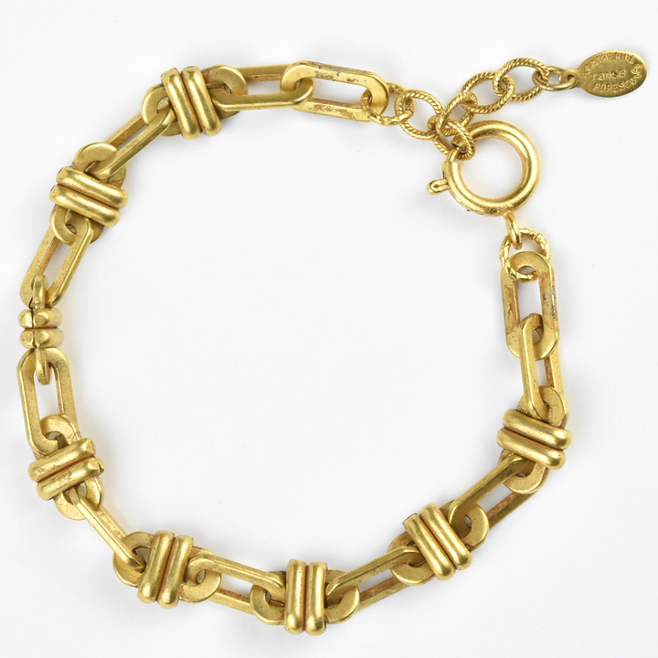 Gold Tone Fancy Link Bracelet - Goldmakers Fine Jewelry