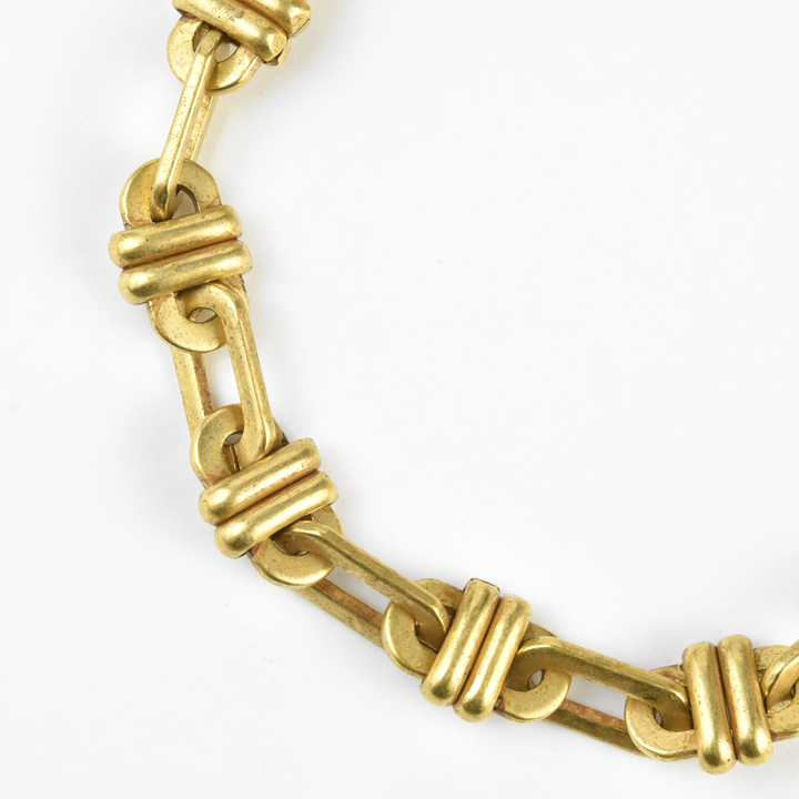Gold Tone Fancy Link Bracelet - Goldmakers Fine Jewelry