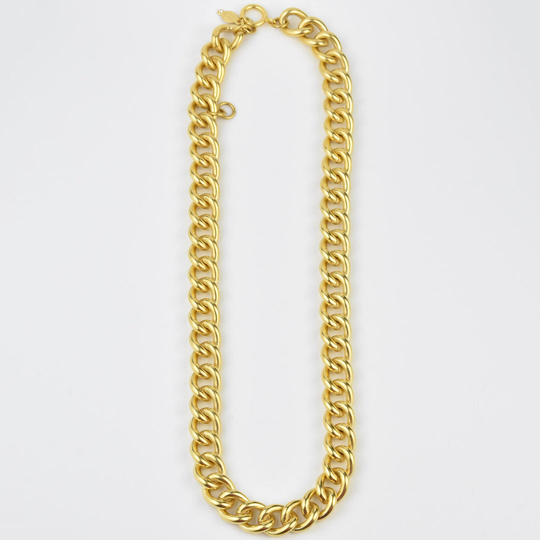 Heavy Gold Plated Chain Link Collar - Goldmakers Fine Jewelry