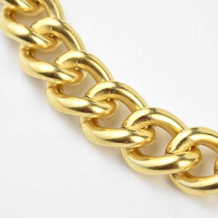 Heavy Gold Plated Chain Link Collar - Goldmakers Fine Jewelry