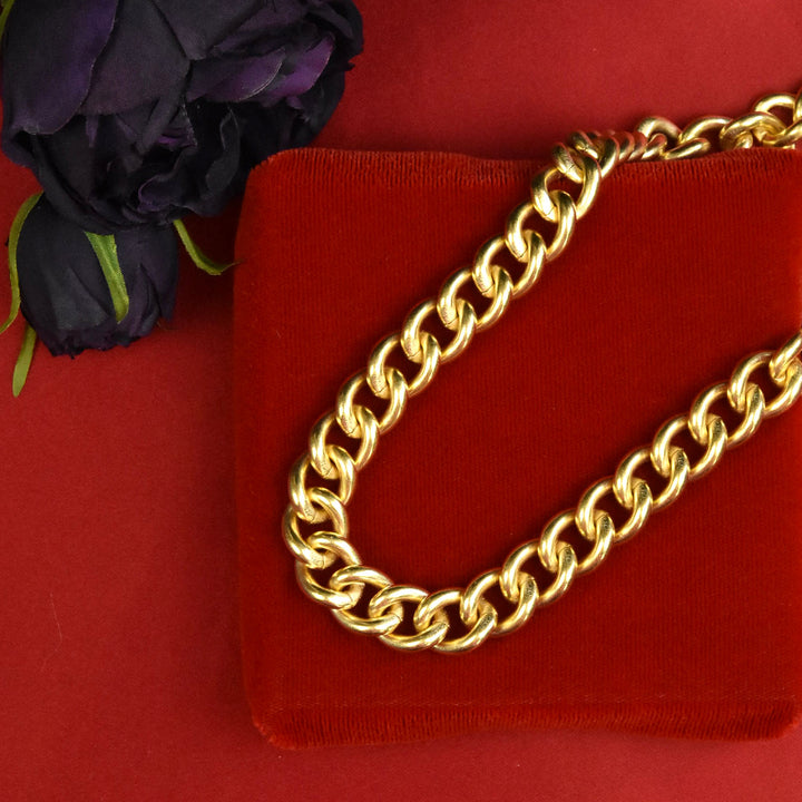 Heavy Gold Plated Chain Link Collar - Goldmakers Fine Jewelry