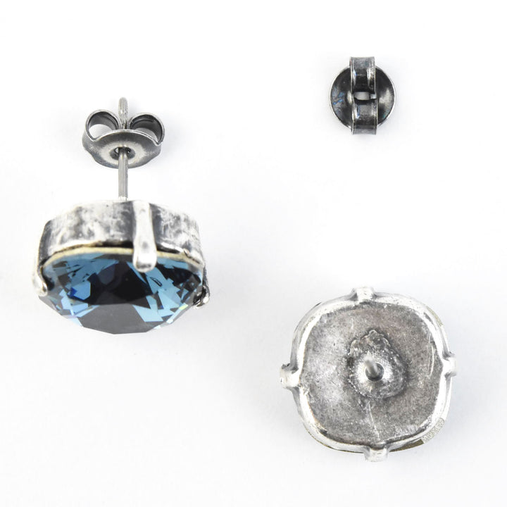 Classic Crystal Studs in Silver Plate - Goldmakers Fine Jewelry