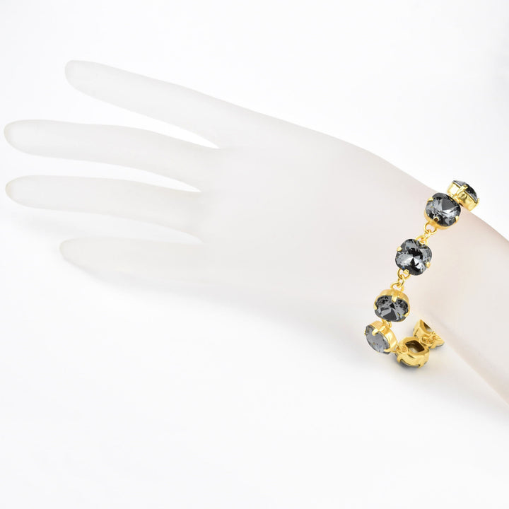 Oversize Crystal Bracelet in Gold Plate - Goldmakers Fine Jewelry