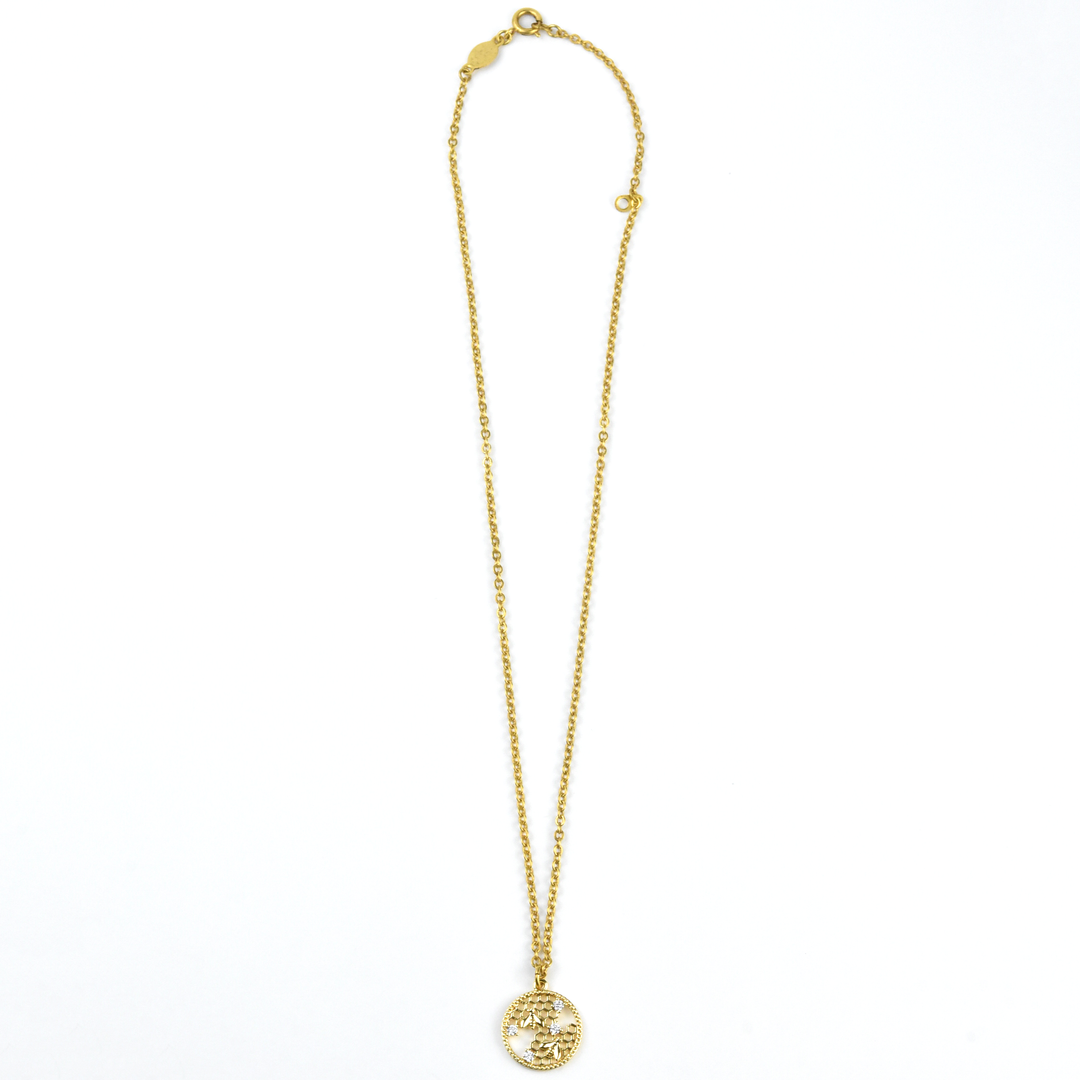 Mini Honeycomb Bee Necklace - Goldmakers Fine Jewelry