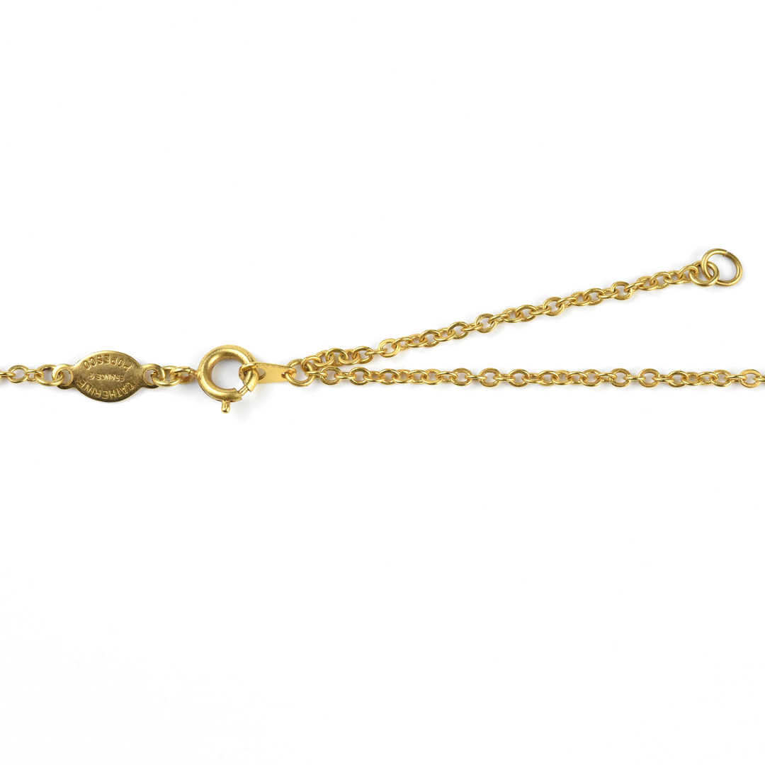Mini Honeycomb Bee Necklace - Goldmakers Fine Jewelry