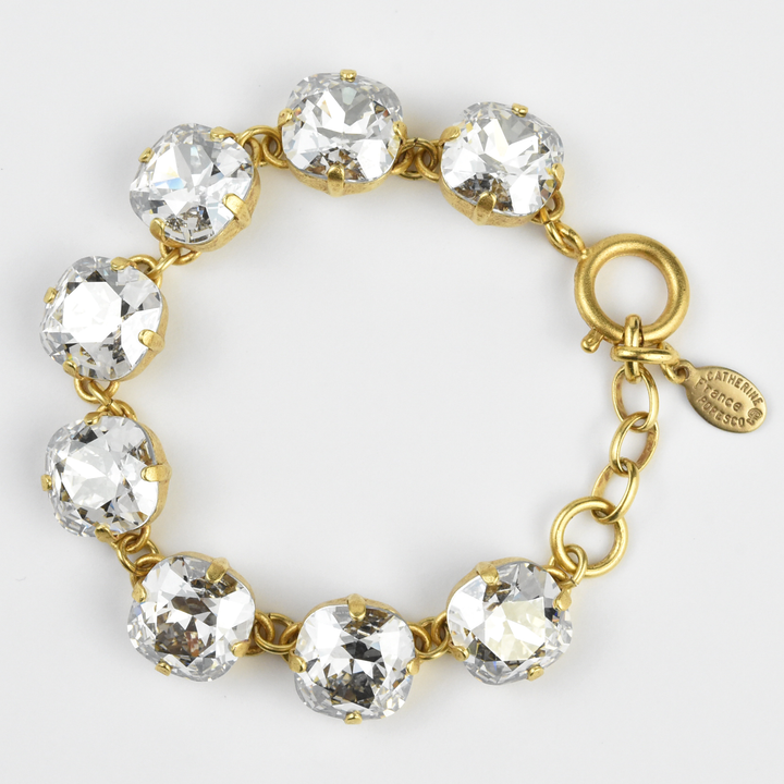 Oversize Crystal Bracelet in Gold - Goldmakers Fine Jewelry