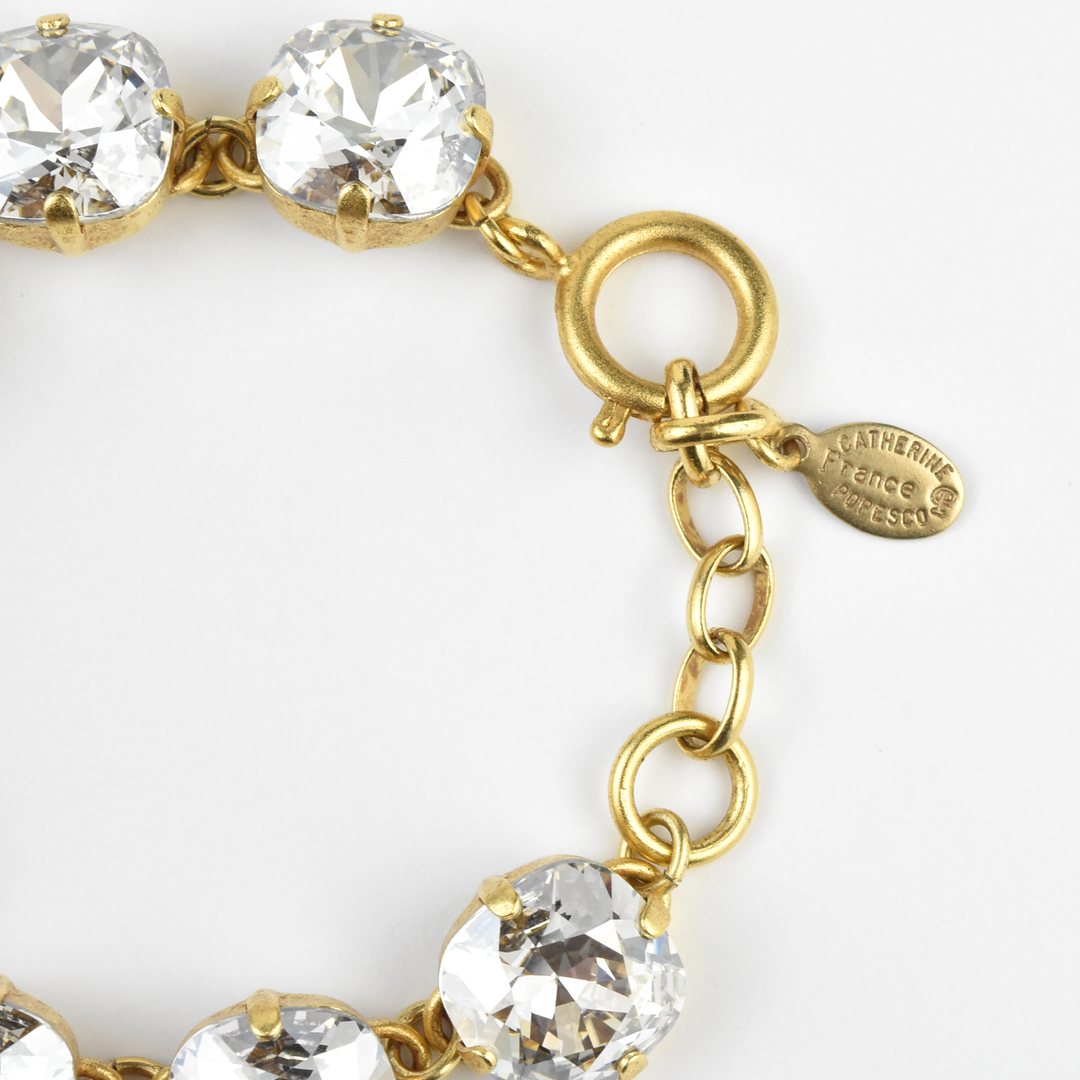 Oversize Crystal Bracelet in Gold - Goldmakers Fine Jewelry