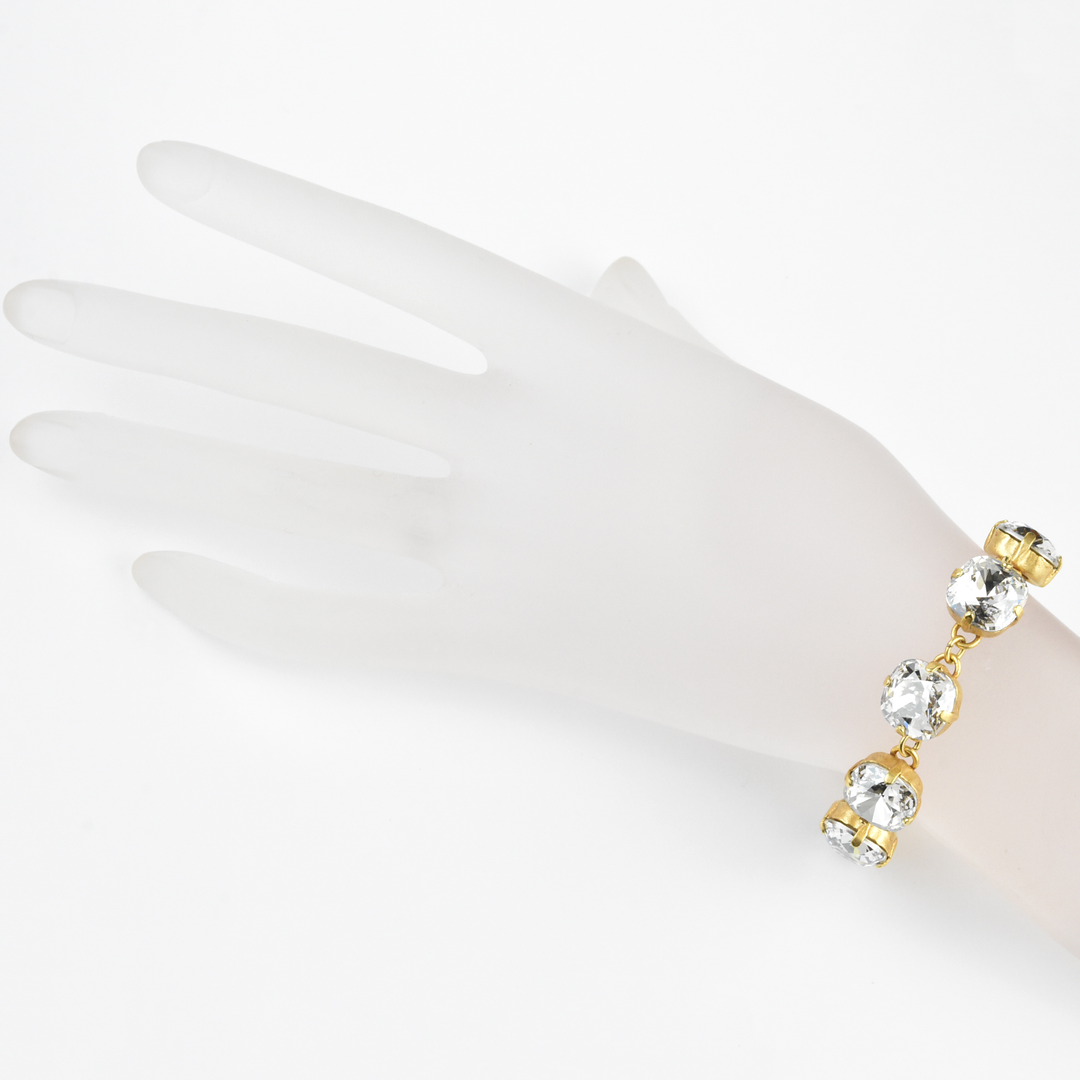 Oversize Crystal Bracelet in Gold - Goldmakers Fine Jewelry