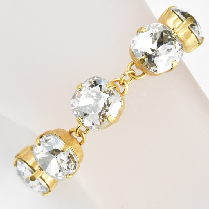 Oversize Crystal Bracelet in Gold - Goldmakers Fine Jewelry
