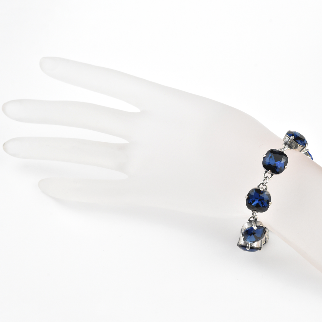 Oversize Crystal Bracelet in Silver - Goldmakers Fine Jewelry