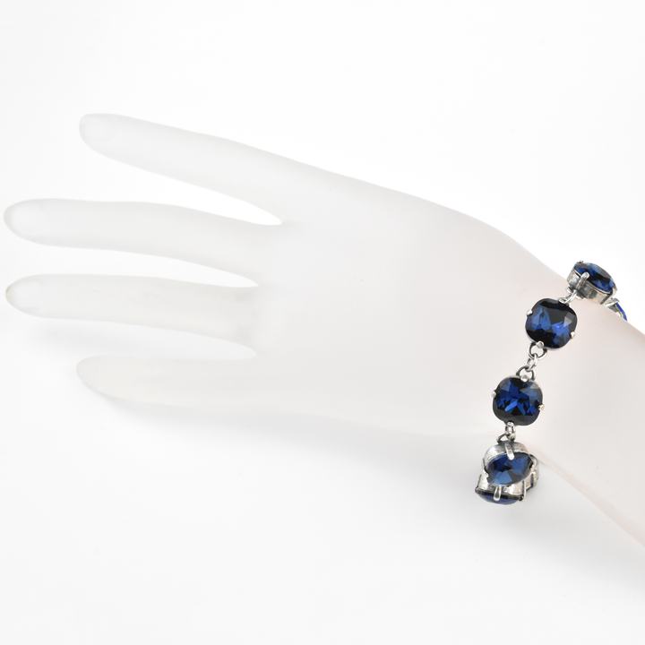 Oversize Crystal Bracelet in Silver - Goldmakers Fine Jewelry
