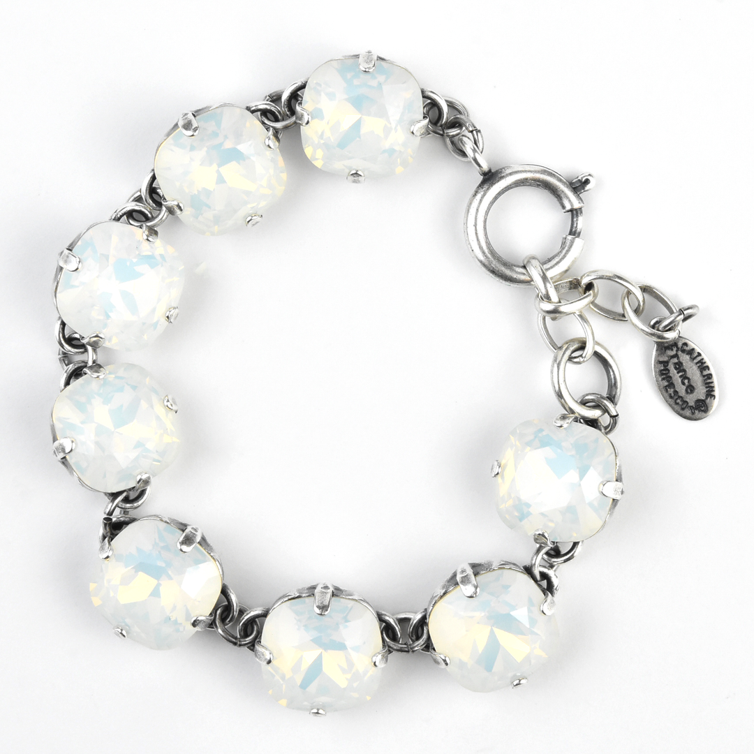 Oversize Crystal Bracelet in Silver - Goldmakers Fine Jewelry