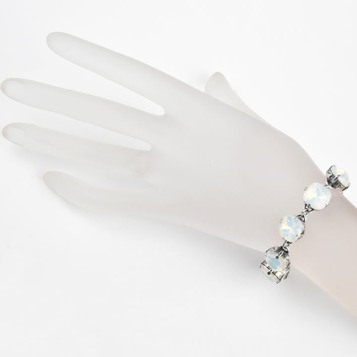 Oversize Crystal Bracelet in Silver - Goldmakers Fine Jewelry