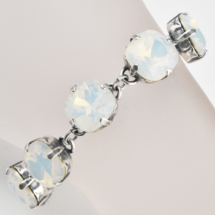 Oversize Crystal Bracelet in Silver - Goldmakers Fine Jewelry