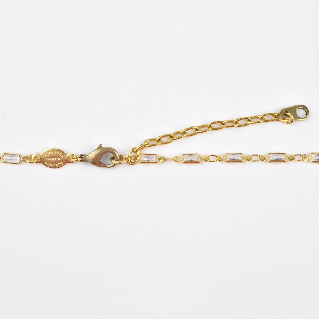 Rectangular Crystal Layering Necklace - Goldmakers Fine Jewelry