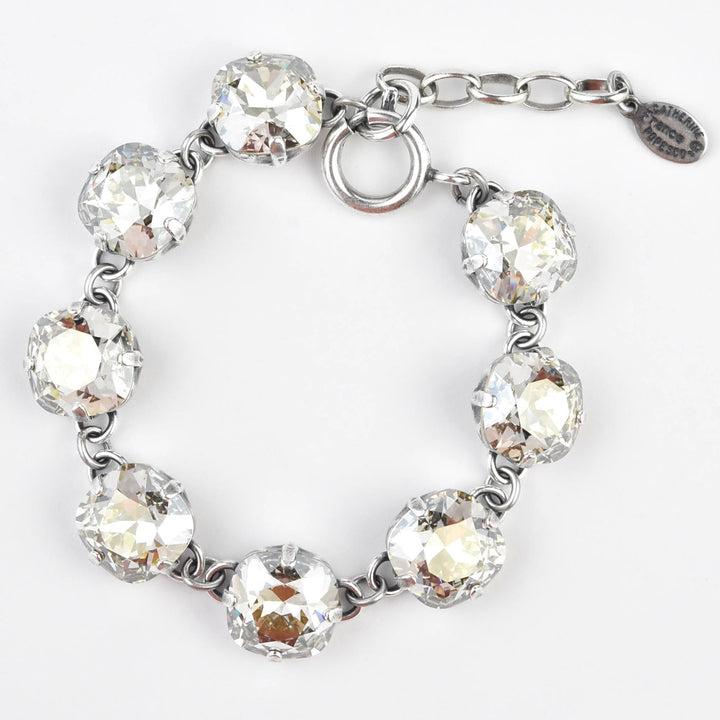 Oversize Crystal Bracelet in Silver Plate - Goldmakers Fine Jewelry