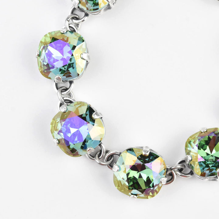 Oversize Crystal Bracelet in Silver Plate - Goldmakers Fine Jewelry