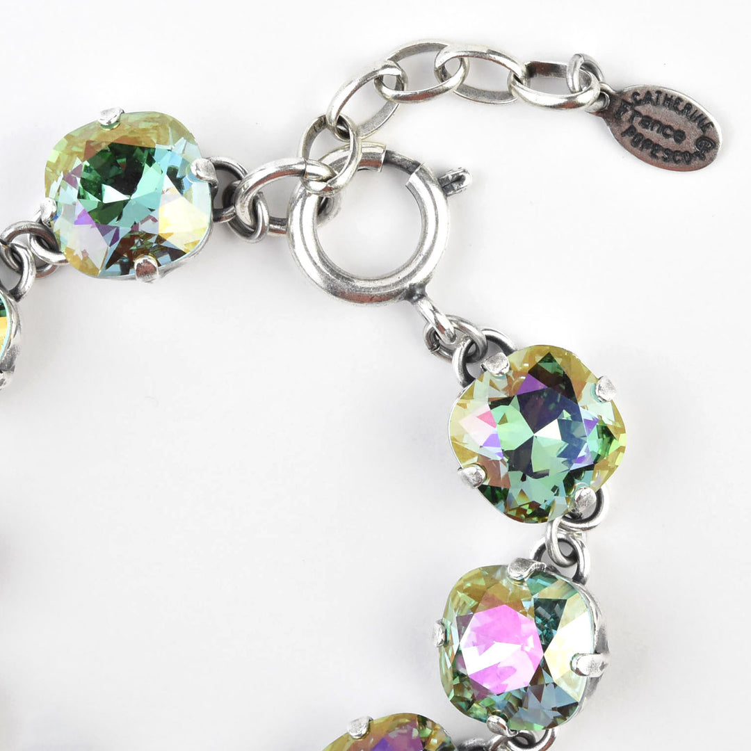 Oversize Crystal Bracelet in Silver Plate - Goldmakers Fine Jewelry