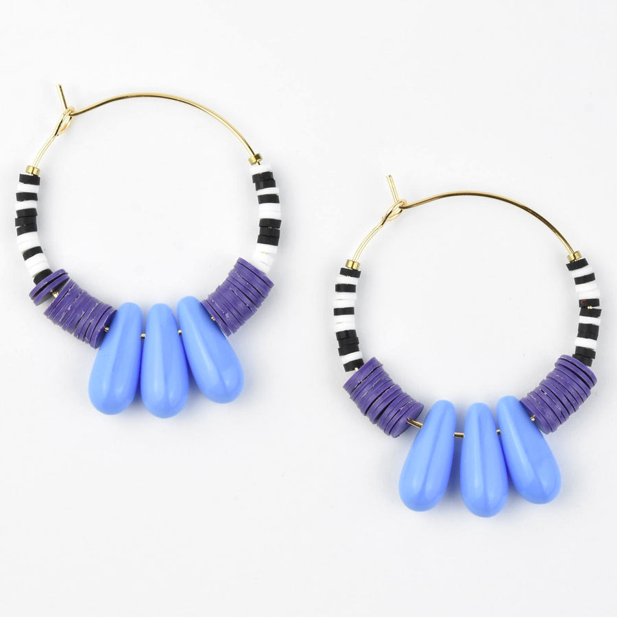 Lavender and Purple Hoops - Goldmakers Fine Jewelry