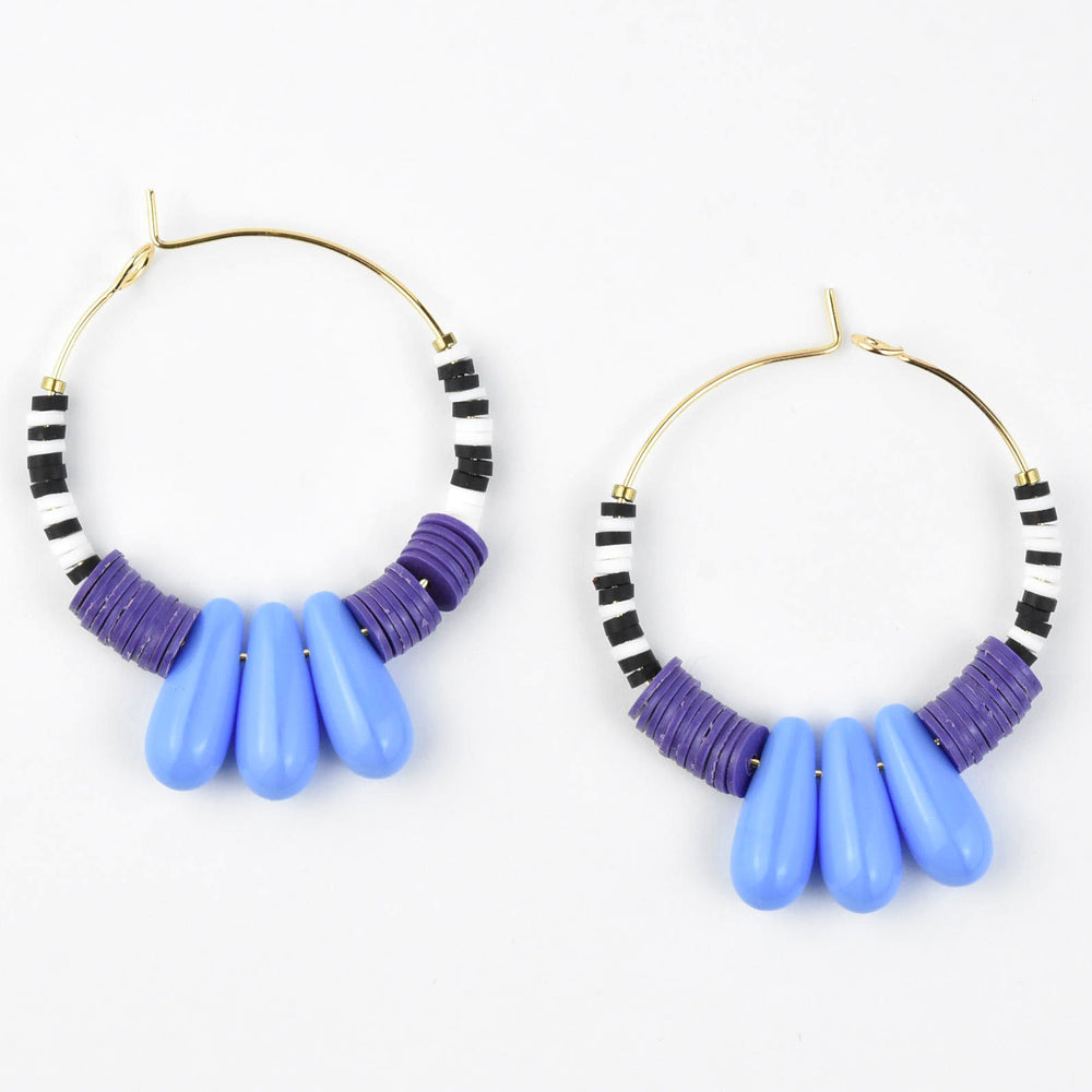 Lavender and Purple Hoops - Goldmakers Fine Jewelry