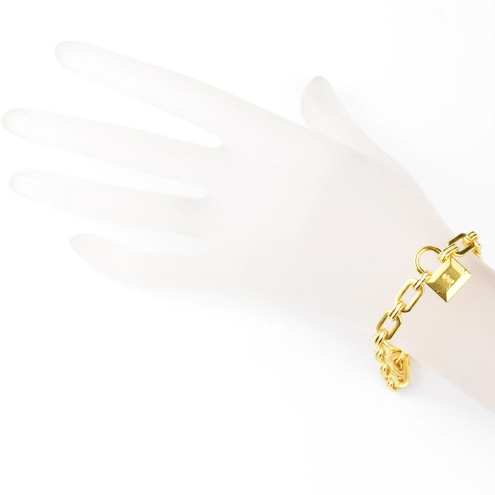 Gold Plated Padlock Bracelet - Goldmakers Fine Jewelry